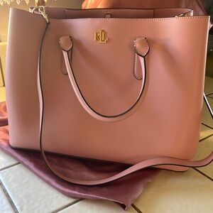 Ralph Lauren Pink Leather Satchel purse